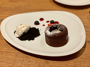 Ricciotti - Soffiato - Italian Style Molten Dark Chocolate Cake, Vanilla Gelato
