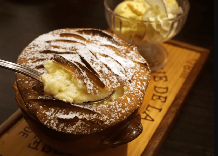 Le Bistrot Du Sommelier - Coconut Souffle Pancakes and Coconut Ice Cream