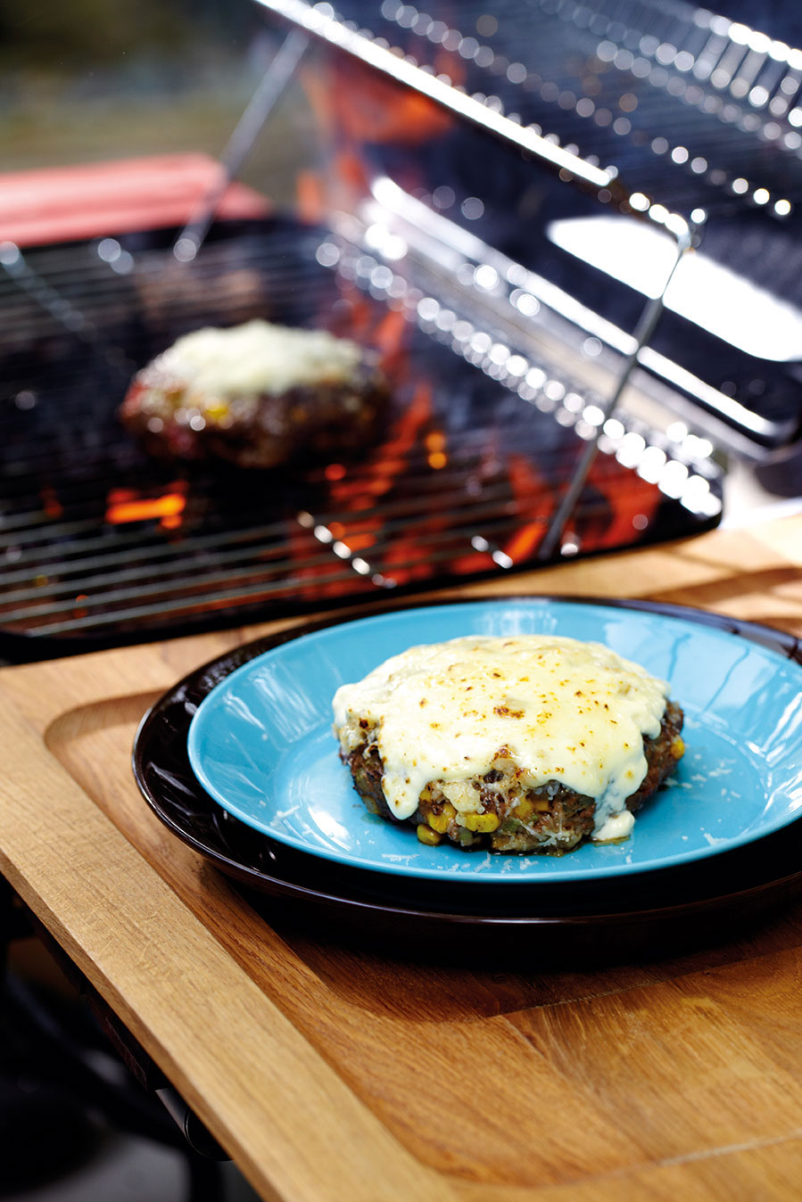 Beef patties topped with cheese recipe epicure Magazine