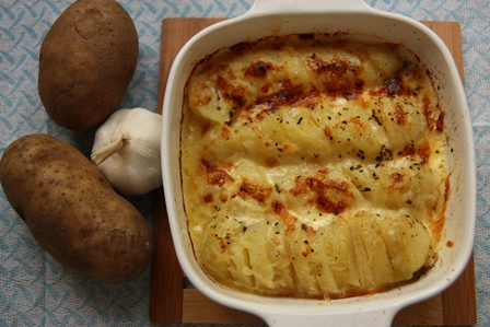 Oven-baked russet potatoes with gruyere cheese recipe | epicure Magazine