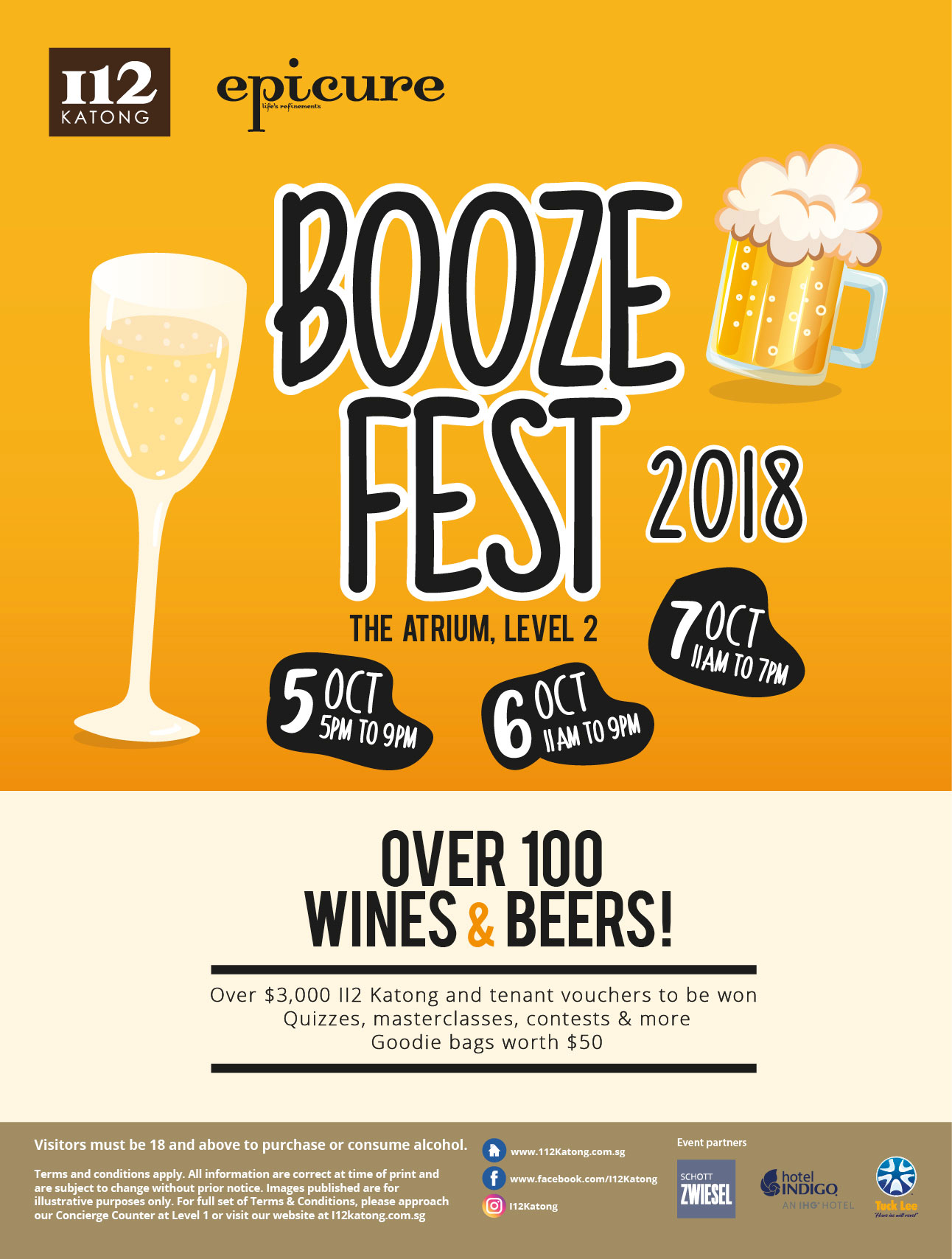 , The event you don’t want to miss: I12 Katong and epicure&#8217;s Booze Festival 2018!