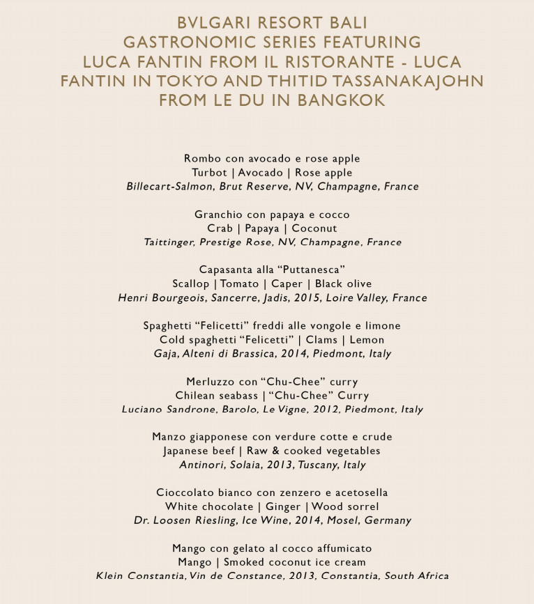 , [Updated] Two star chefs at Bvlgari Resort Bali’s Il Ristorante – Luca Fantin