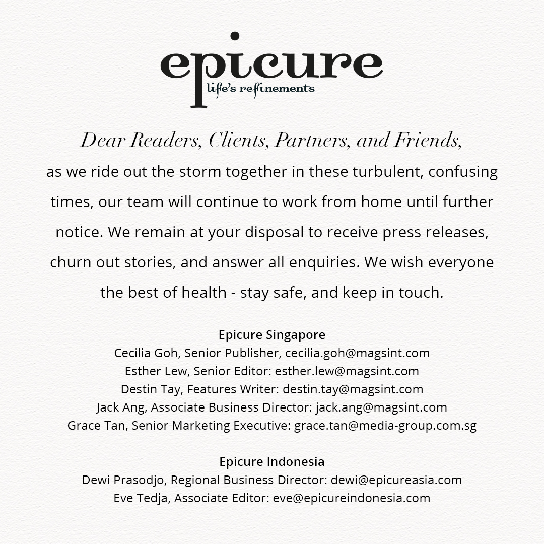 , The Epicure Team is working from home