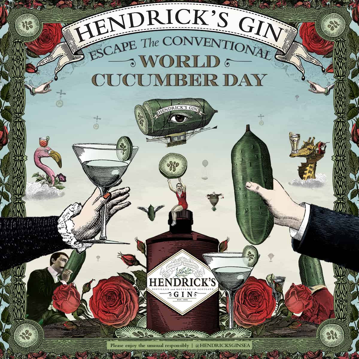 Embrace the whimsy – celebrate the cucumber with Hendrick's Gin