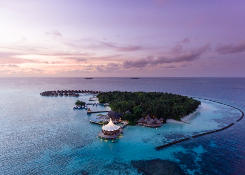 Aerial View of Baros Maldives