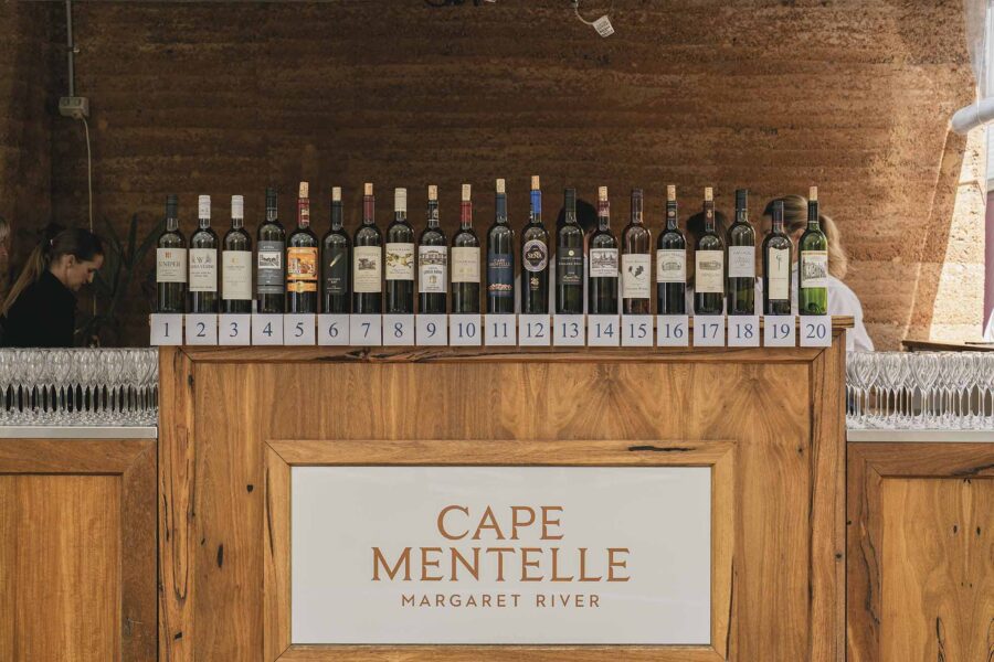 The 20 wines tasted at Cape Mentelle’s International Cabernet Tasting