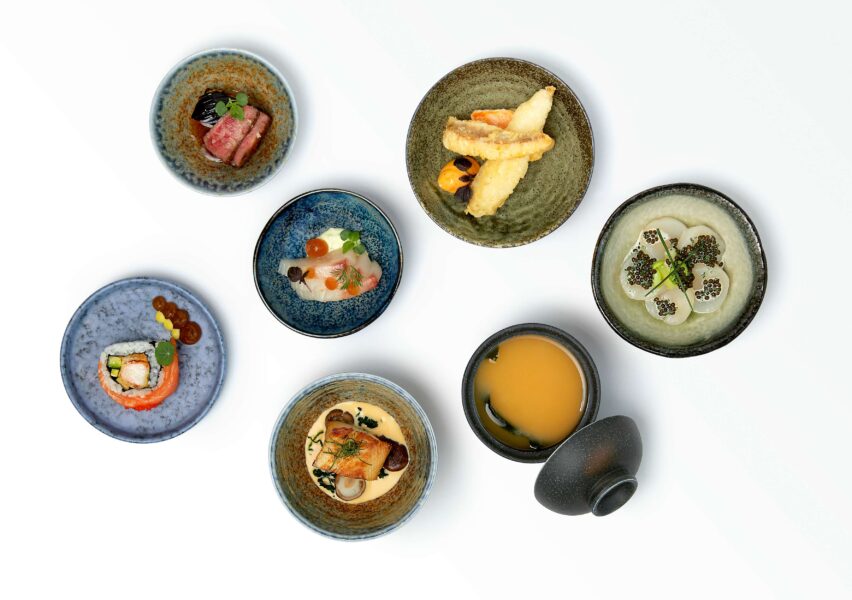 Dishes at The Japanese by The Chedi Andermatt