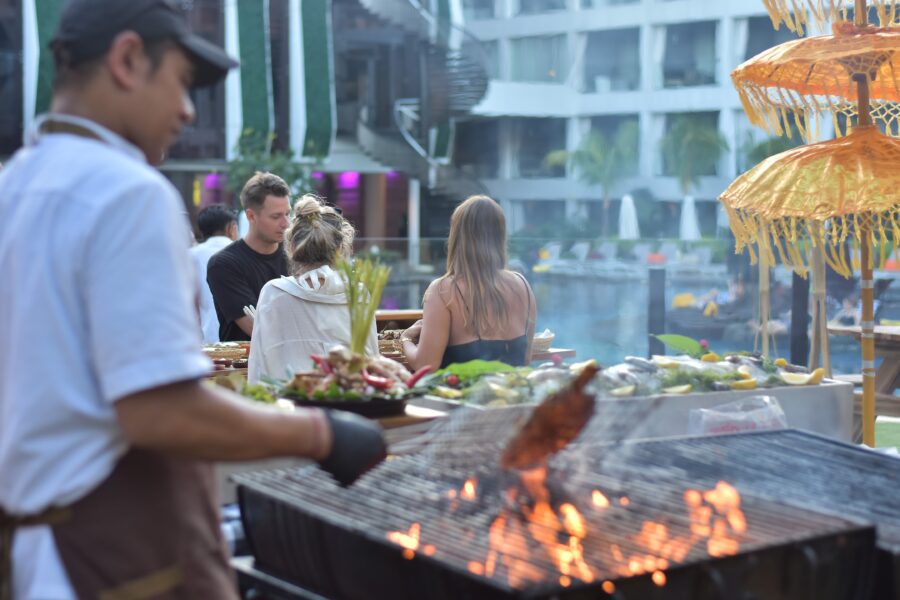 the stones legian jimbaran seafood night