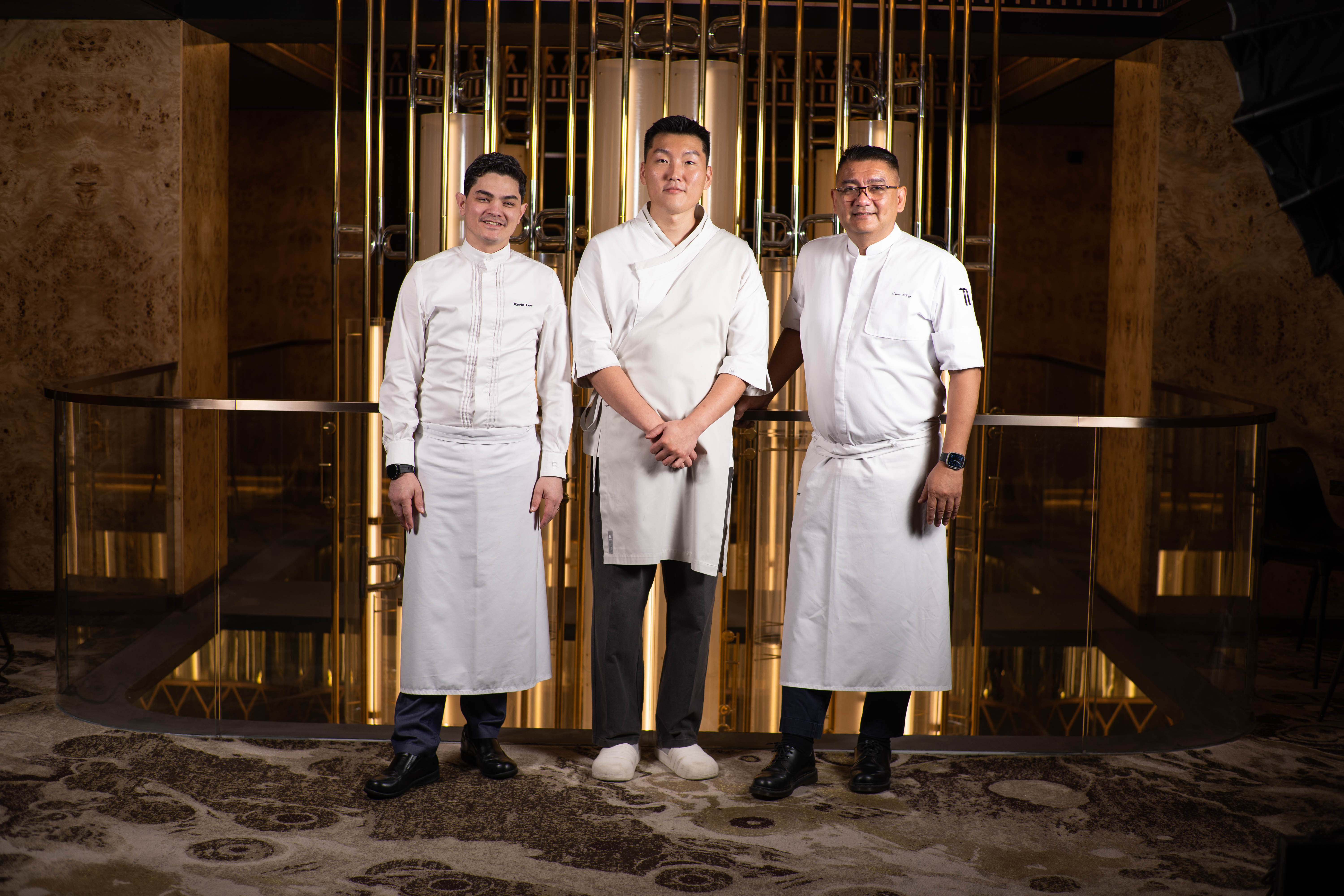 The St. Regis Jakarta features Korean chef Jung Chan (center) at its exclusive six-hand fine Korean dining program.