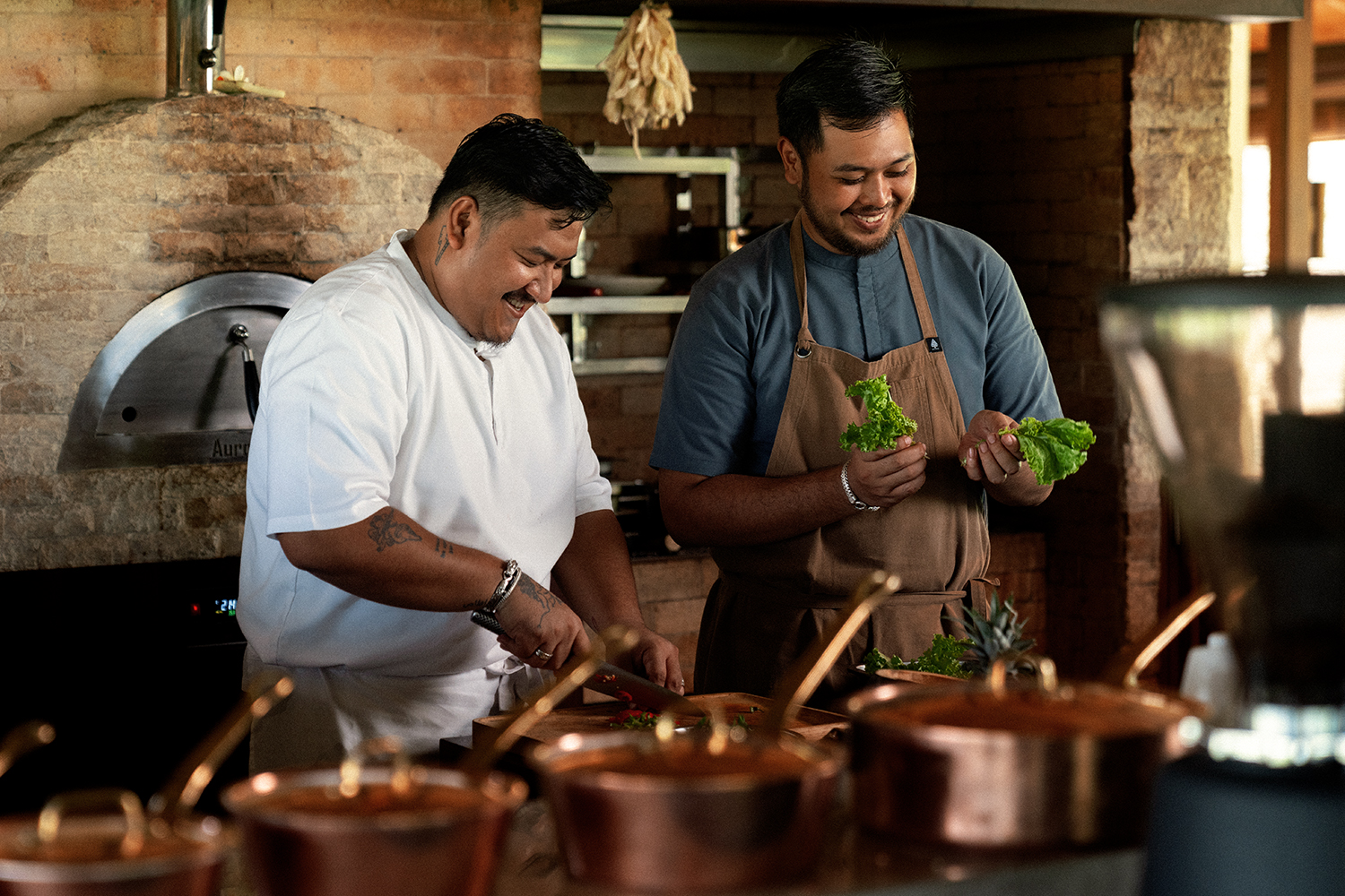 Chef Tomy Saputra of John Hardy Seminyak and Chef Andrew Fahludza of Begawan Biji