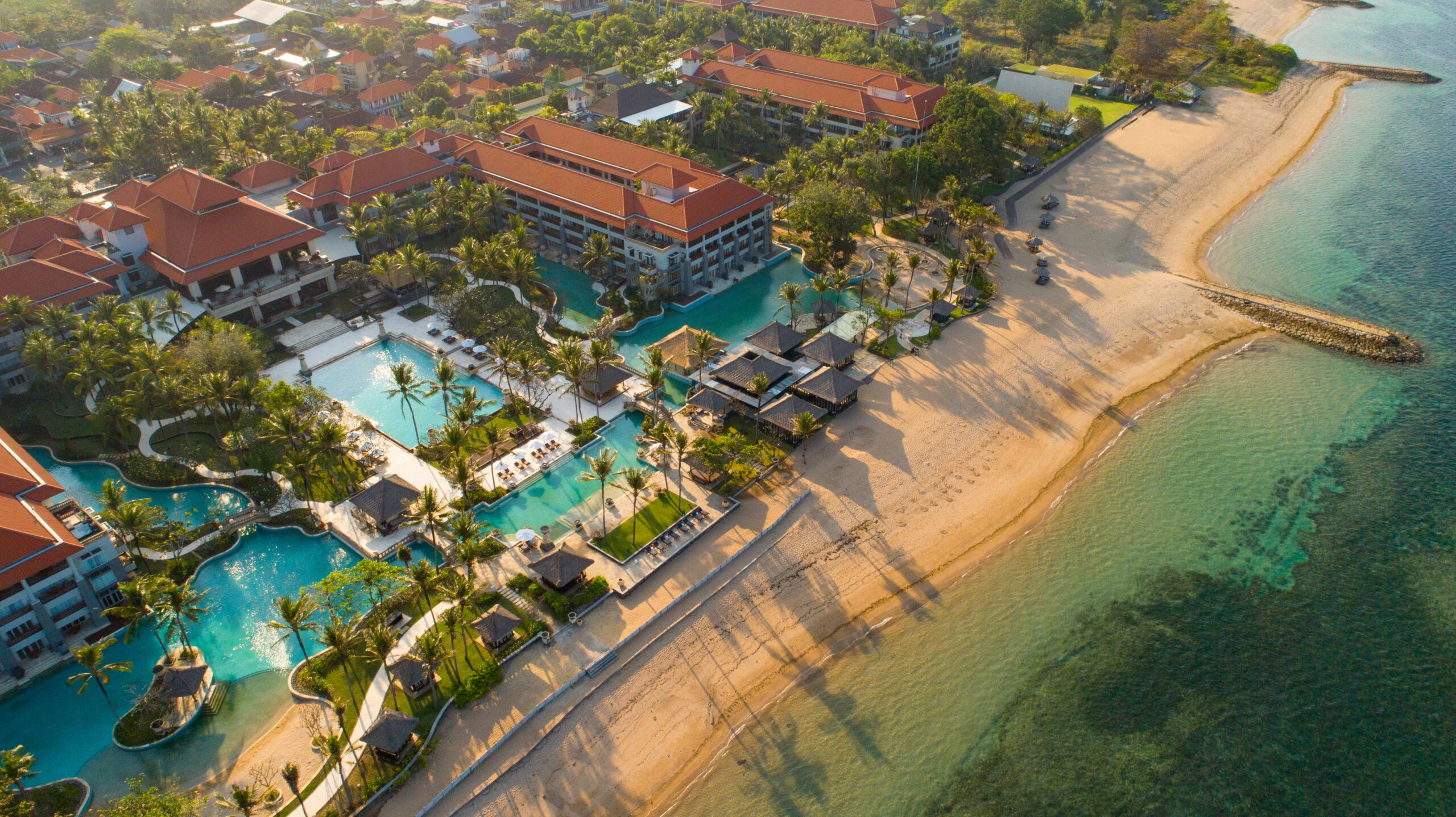 The expansive swimming pools make an idyllic leisure time for the whole family