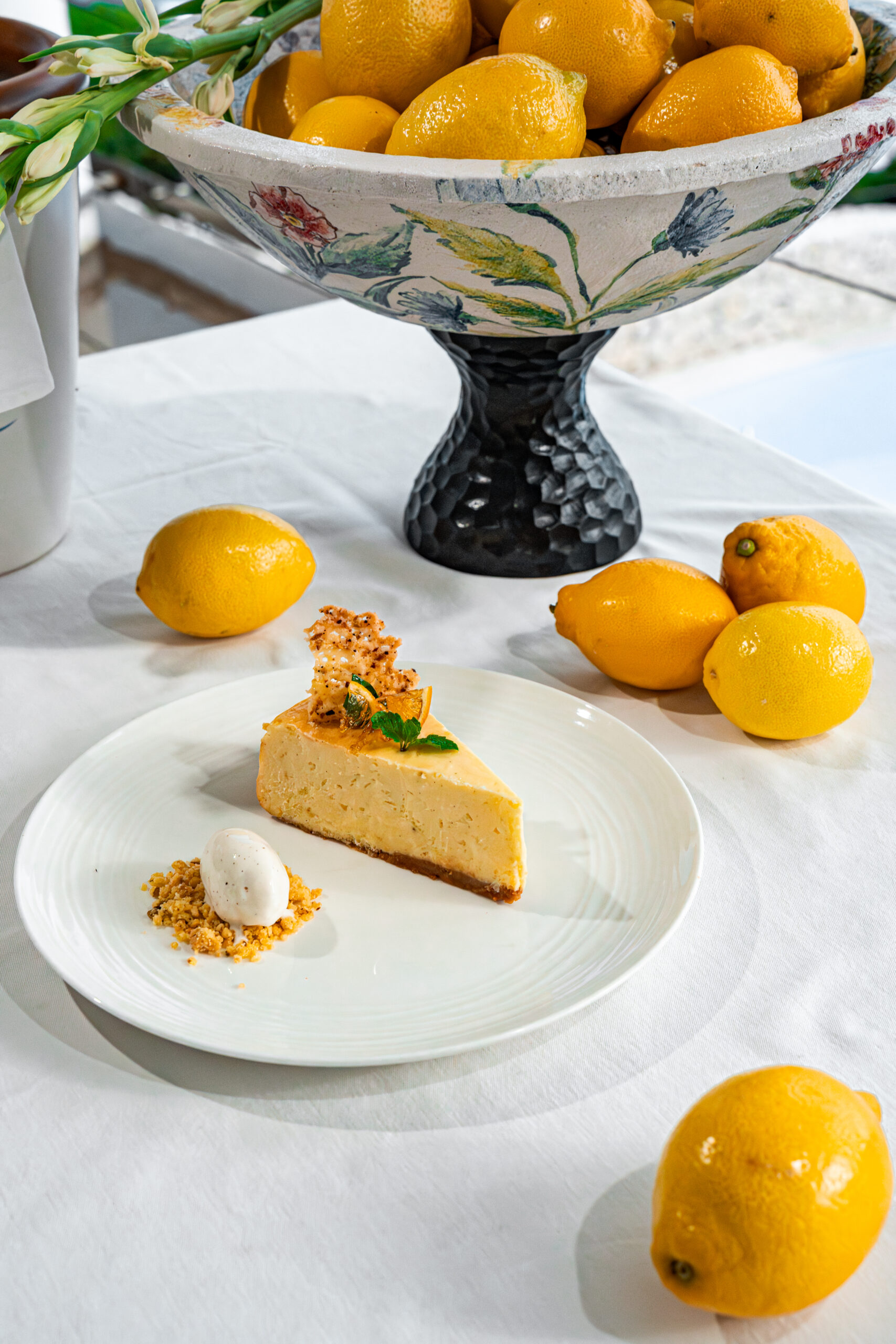 The Limoncello Cheesecake is a sweet treat that is also a feast for the eyes