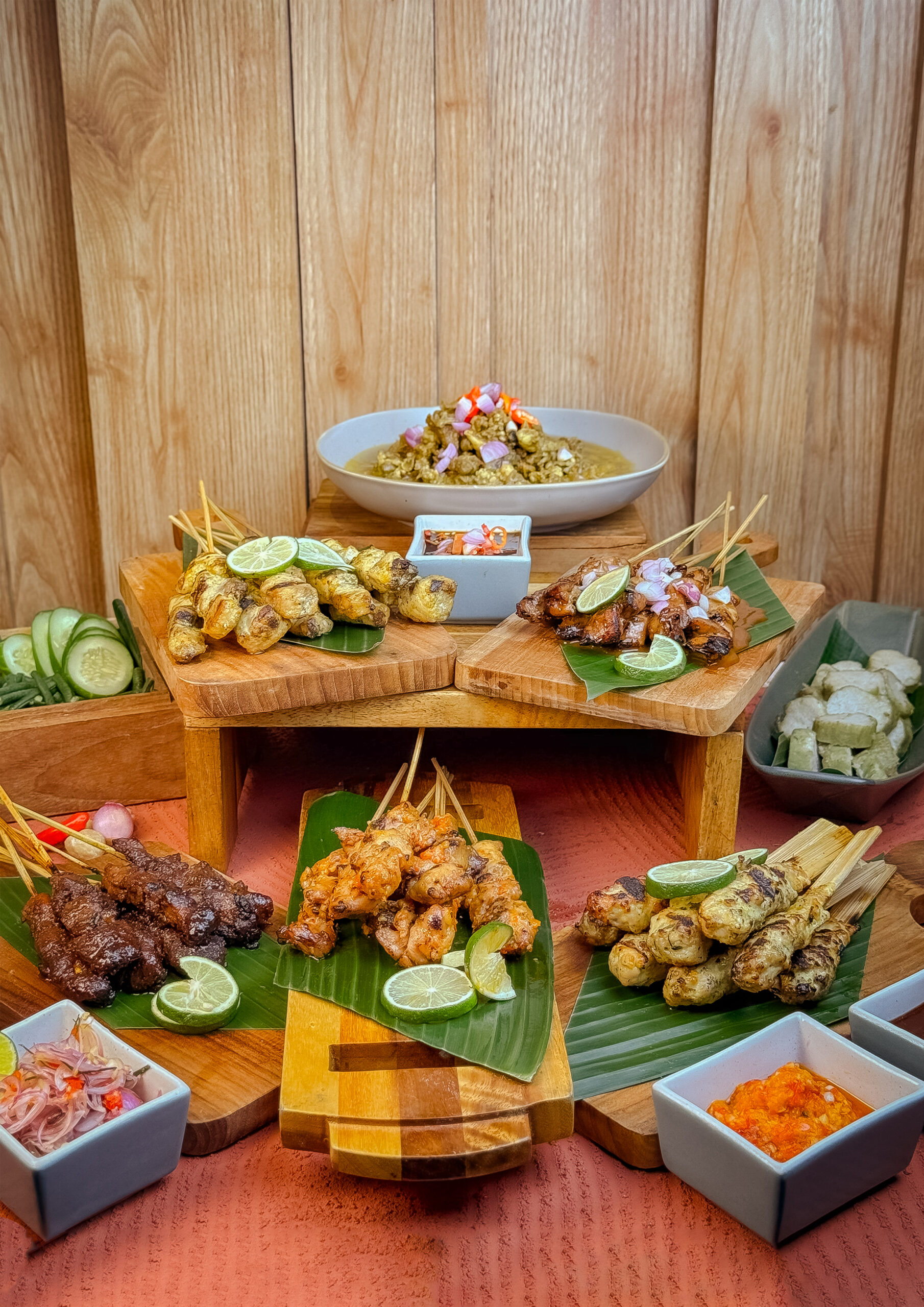 Savour a variety of satay at TRIBE Bali Kuta Beach's Independence Day celebration