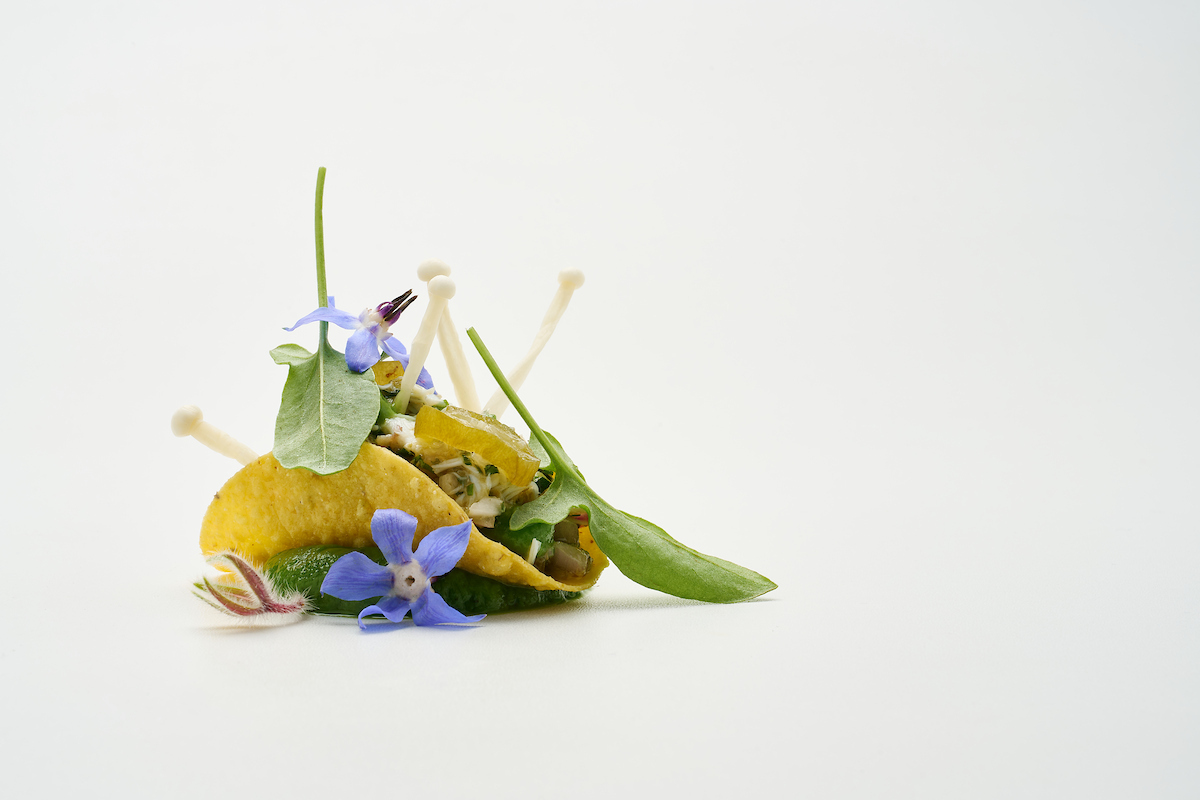Crab Taco at The cave by Chef Ryan Clift