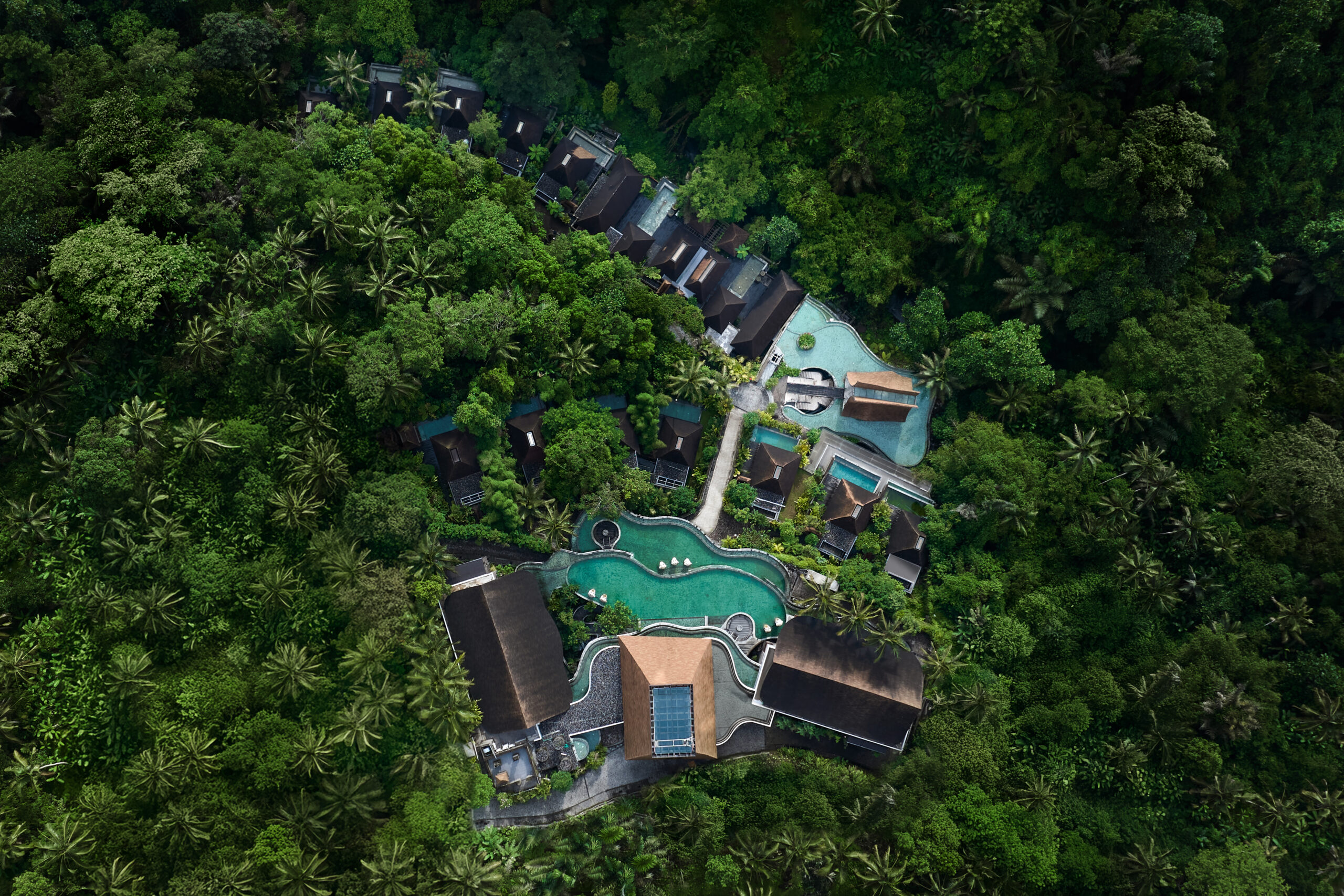 Aerial shot of Hiliwatu Bali Ubud