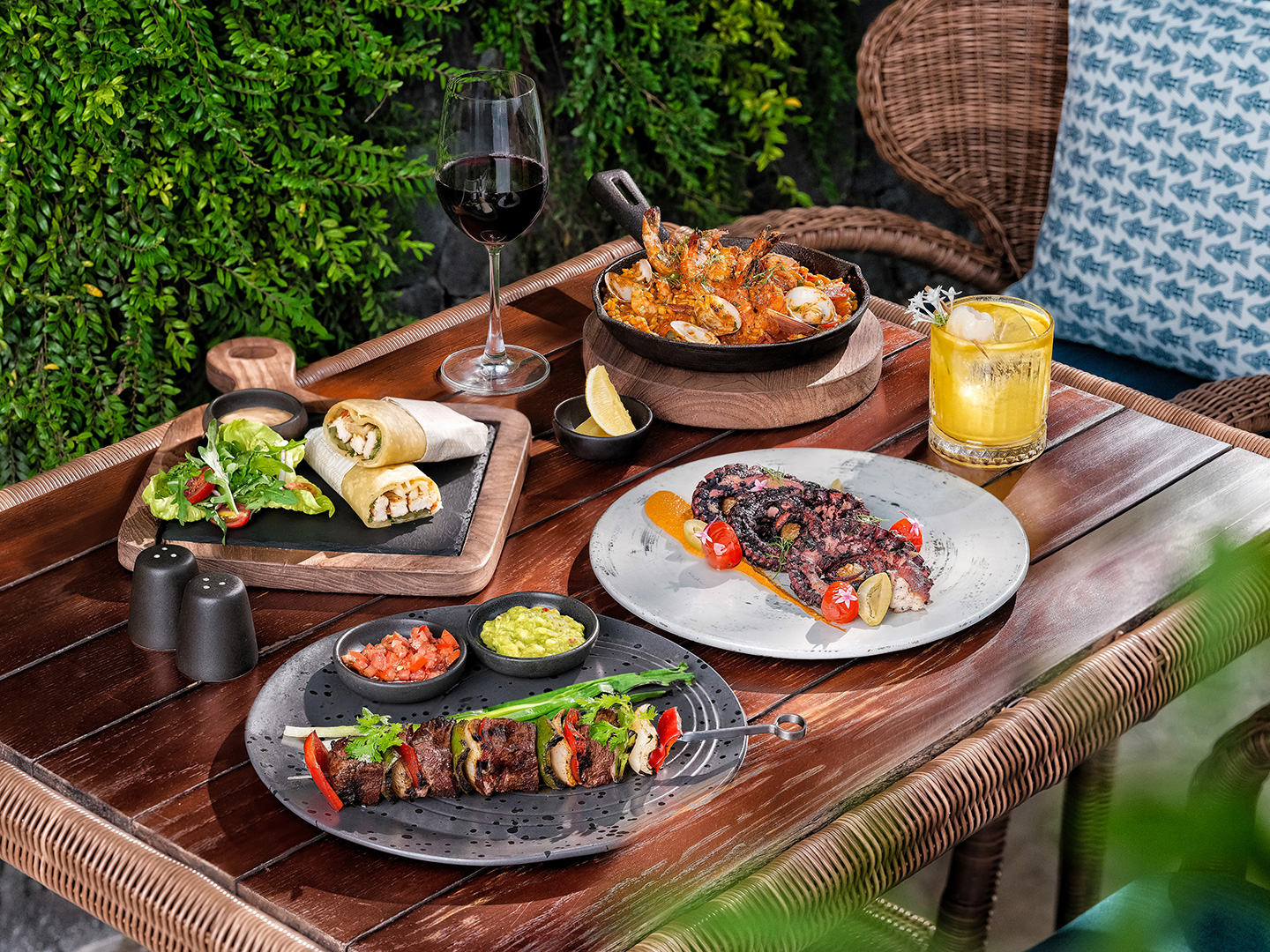 Mediterranean dining at Padma Resort Ubud