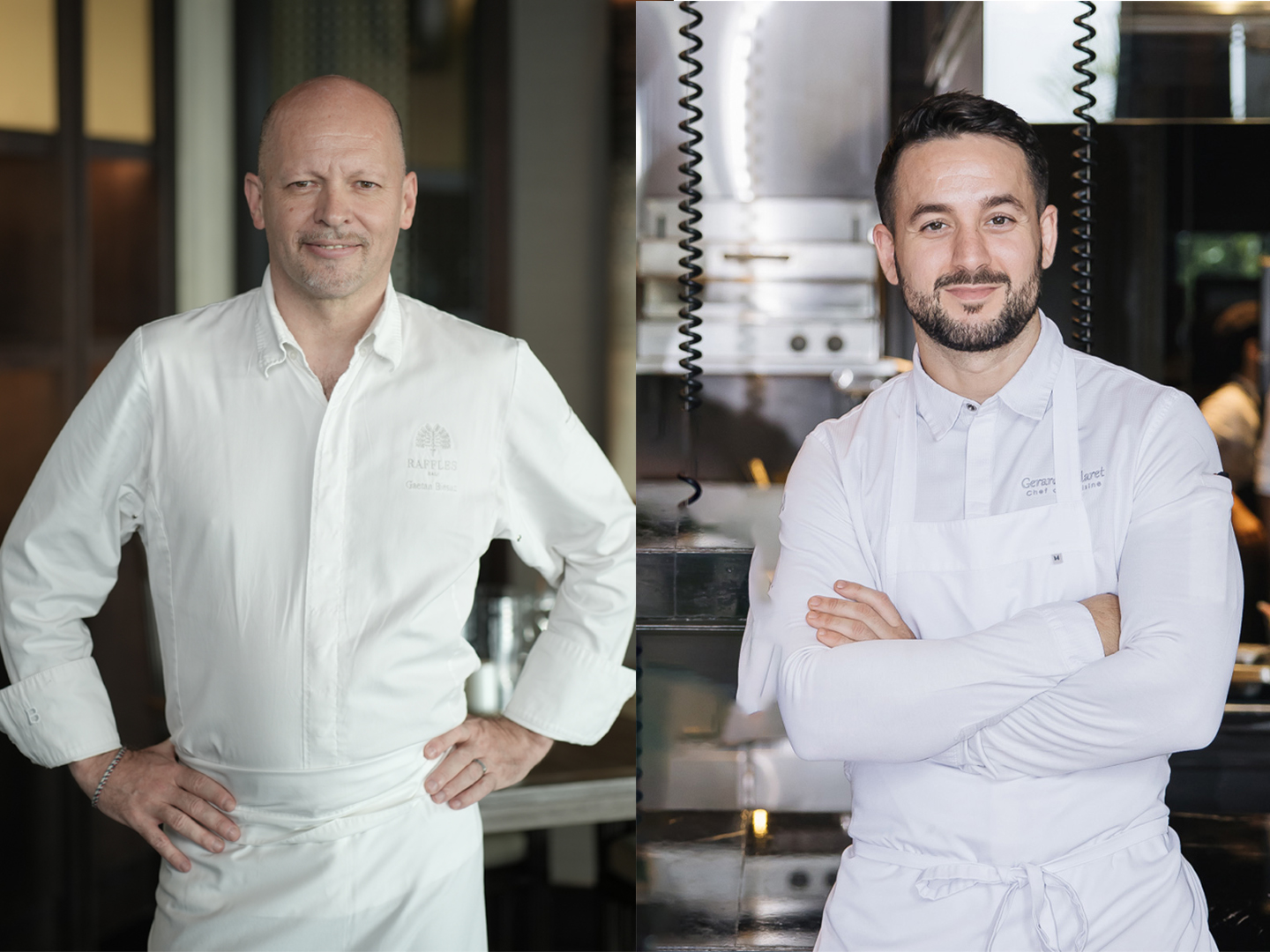 Chef Gaetan Biesuz and Michelin-starred Chef Gerard Villaret Horcajo for collaboration in Bali
