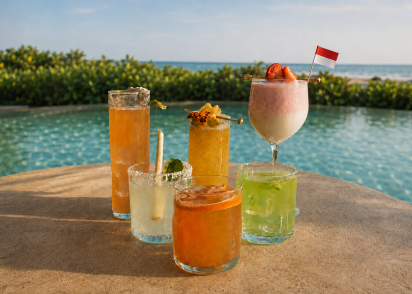 Flavours of Freedom cocktails at COMO Beach Club