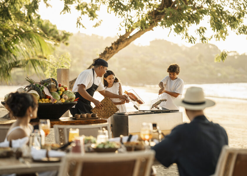Sunset beach ceremony during the festive season at Four Seasons Jimbaran Bay