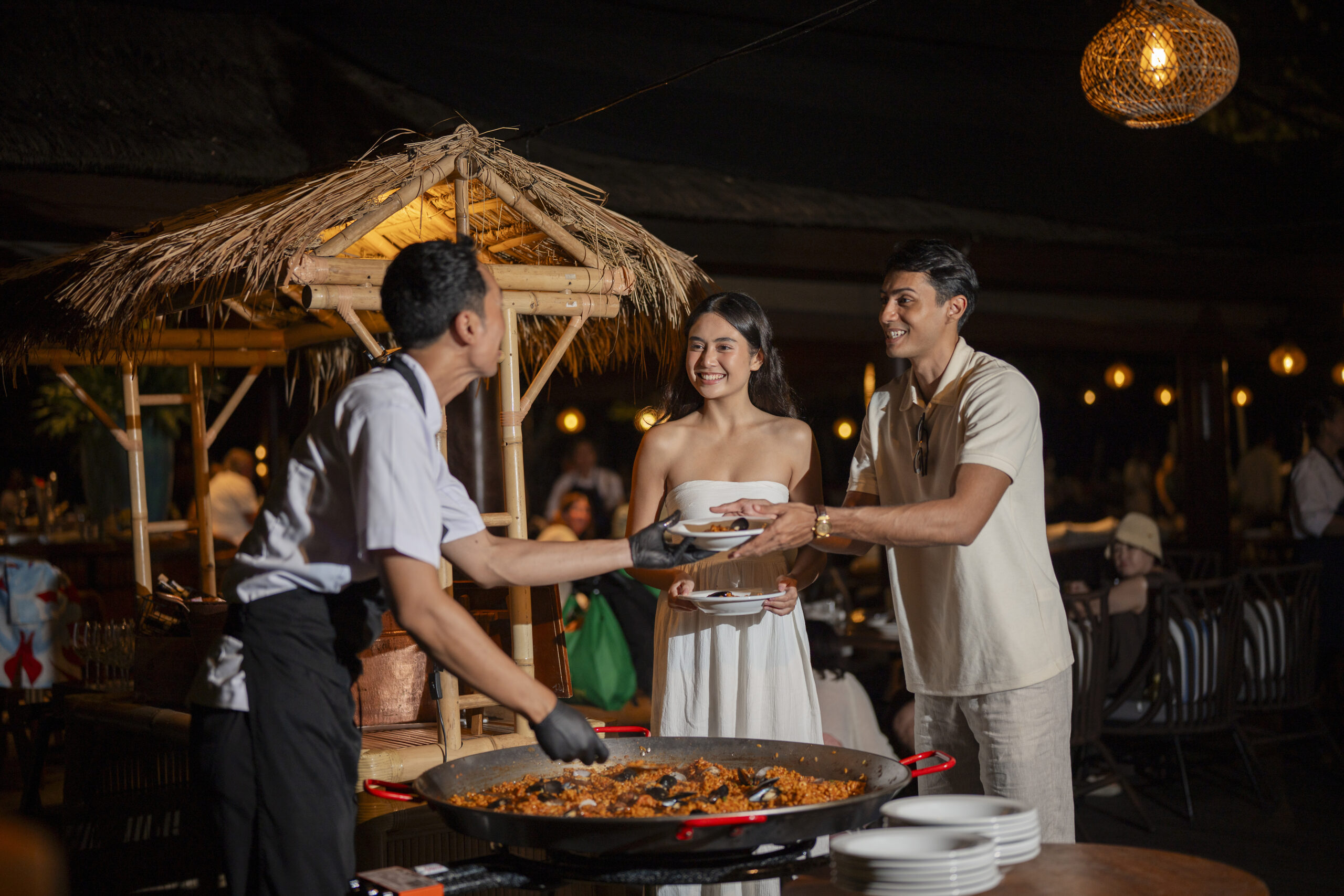 live cooking risotto at hyatt regency bali