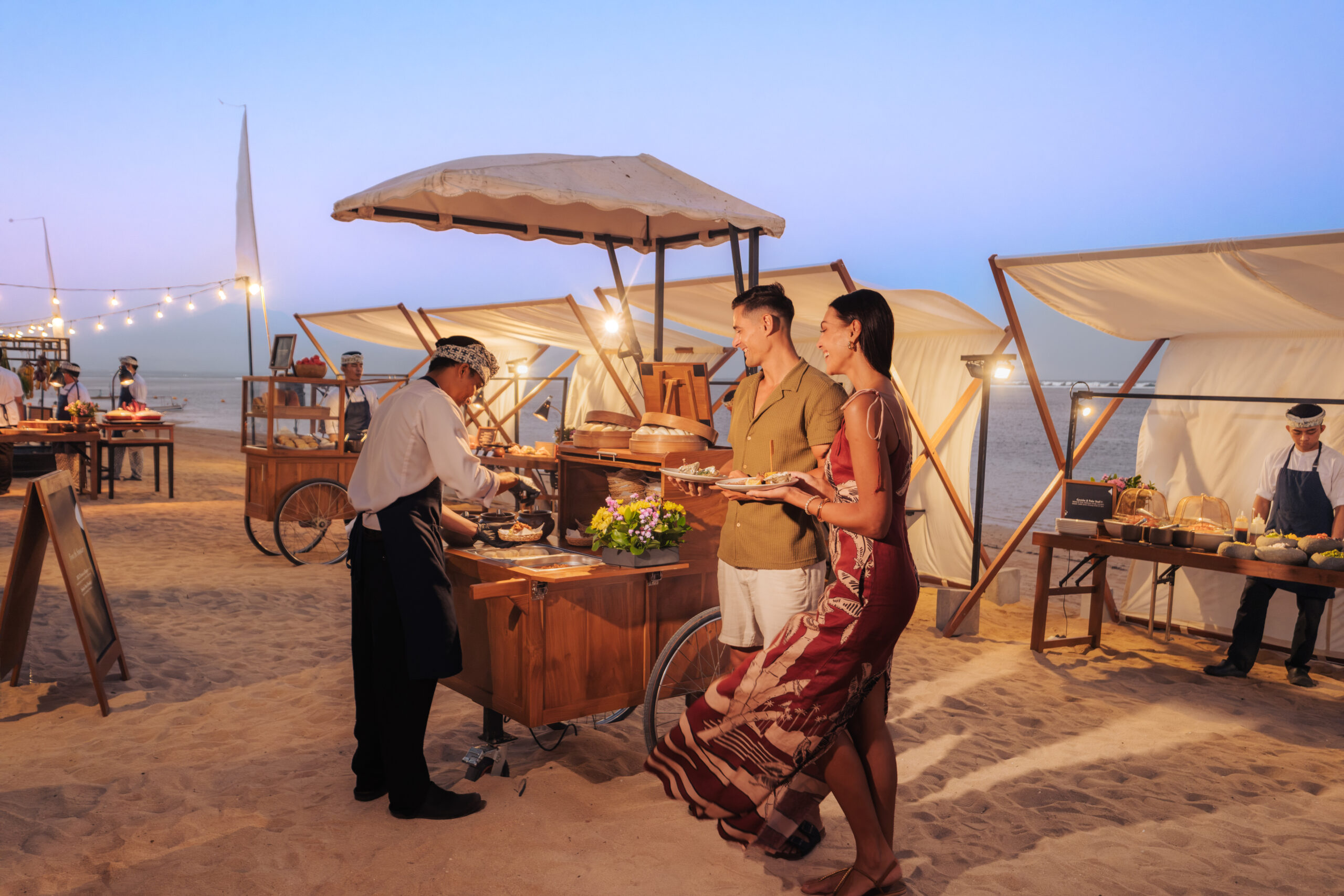 Beach BBQ dining at Hyatt Regency Bali